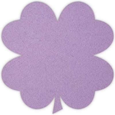 Klavertje vier vilt onderzetters - Lila - 6 stuks - 9,5 x 9,5 cm - Tafeldecoratie - Glas onderzetter - Cadeau - Woondecoratie - Woonkamer - Tafelbescherming - Onderzetters Voor Glazen - Keukenbenodigdheden - Woonaccessoires - Tafelaccessoires