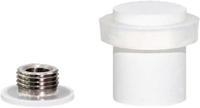 Deurstop Vloer - Vloerstopper Deur - Muren Beschermen - Roestvrij Staal - 24x30 mm - Wit