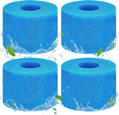 Filterspons - Blauw - 10,8 x 7,3 cm - Herbruikbare Filterspons voor Type S1 - Voor Zwembad, Aquarium en Spa