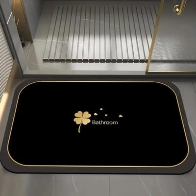 Eenvoudige Air Soft Diatomeeënaarde Toilet Vloermat Snel Drogen Absorberend Badkamer Antislip Mat Toilet Toilet Voetmat 60 * 90cm (crystal velvet)
