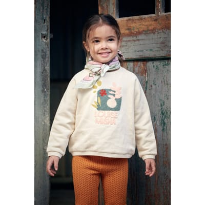 Louise Misha Sweatshirt Kyra Cream Maat: 4Y | Truien Outlet | Unisex | Beige
