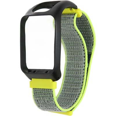 2 in 1 Elastisch Gevlochten Nylon Sport Horlogeband Vervanging Horlogeband Accessoire voor TOMTOM Runner3 geel
