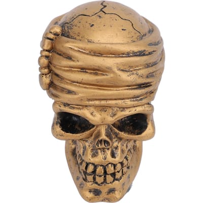 Doodshoofd Versnellingspookknop met 3 Adapters Hars Cool Uitziende Schakelknop voor Snelheden 4 6 MT AT beige