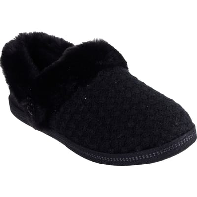Skechers Cozy Campfire Frosty Promise Polyester Dames Zwarte Slippers