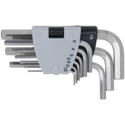 KS Tools 9640320 Inbus Haakse schroevendraaierset 1.5 mm, 2 mm, 2.5 mm, 3 mm, 4 mm, 5 mm, 6 mm, 8 mm, 10 mm 6 mm, 10 mm, 8 mm, 1.5 mm, 2.5 mm, 3...