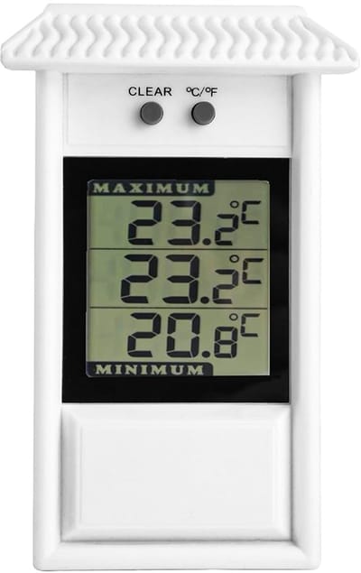Digitale Thermometer - Binnen Buiten - Temperatuur Meten - Waterdicht ABS Materiaal - 5x5x5 cm - Zwart