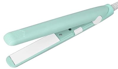 GERUI 2-in-1 mini-stijltang, krultang, rechte boardkrultang, richtmachine, keramische verwarmingsplaat, draagbare keramische platte krultang, haarkrulspelden voor vrouwen, kort haar, pony, baard