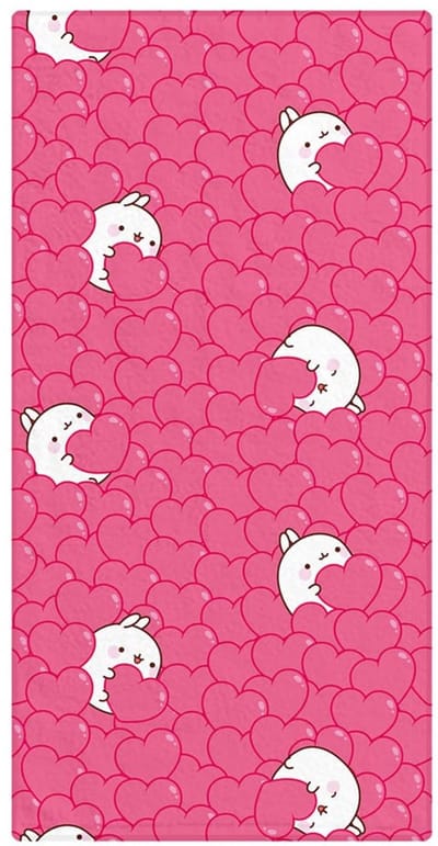 Sakami Merchandise Molang Towel Hearts 35 x 75 cm Towels