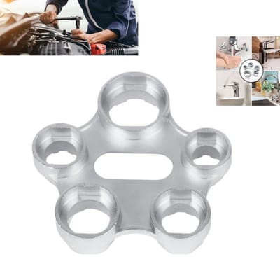 1 stuk - Vijfgats kraanbelsleutel - Kraan sleutel - waterkraan - zeef - beluchter - sleutel - gereedschap (M16/M18/M20/M22/M24/M28) -5-gats bubbler-sleutel - Sleutelreparatiegereedschap