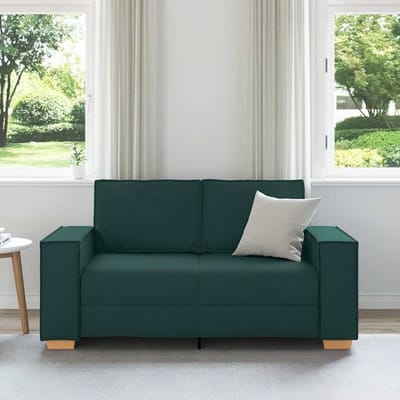 vidaXL - 2-zitsbank - Donkergroen - 160x78x84 - cm - Stof