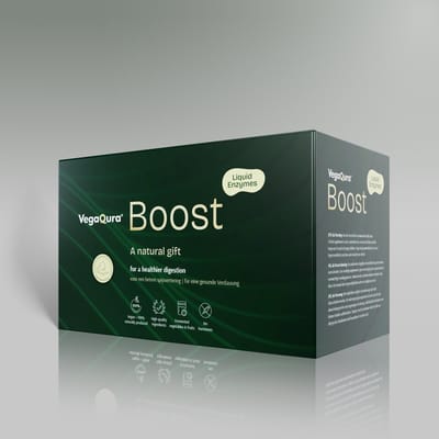 VegaQura Boost Liquid Enzymes – Vloeibaar Enzymcomplex voor de Spijsvertering – Voedingssupplement – 6 Flesjes