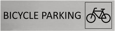 CombiCraft Aluminium deurbordje Bicycle parking 165x45mm met tape - per stuk