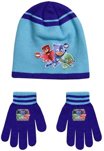 PJMasks winterset Muts Acryl Blauw Donker Blauw 2-delig One-size perfect cadeau