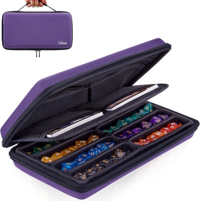 Thijox - Dobbelstenen etui voor DND dobbelstenen set, tafelspelen, dobbelstenen rollen dienblad, dobbelstenen schaal en voorraadcontainer, RPG case or