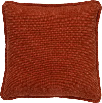 Dutch Decor BOWIE - kussenhoes 45x45 cm - gewassen katoen - Potters Clay - oranje - met rits - zonder binnenkussen
