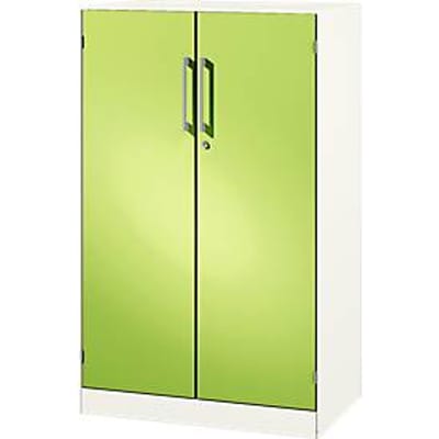 Vleugeldeurkast ASISTO C 3000, 3 ordnerhoogten, B 800 mm, wit/viridiaangroen