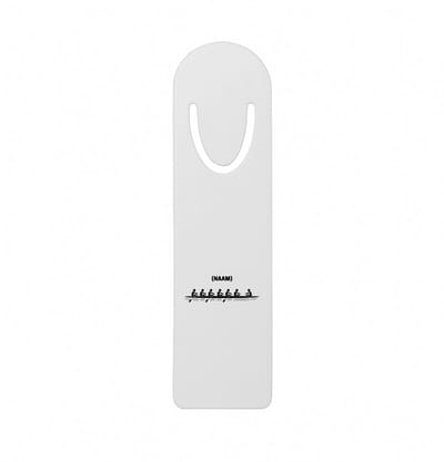 Hacebo® - Roeien met eigen naam metalen boekenlegger - Sport - Roeiers - Sport Bladwijzer boekenleggers - 12.7 cm x 3.2cm