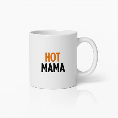 Hot Mama Mok | Grappige Koffiebeker voor Moeders | Leuk Cadeau voor Mama, Verjaardag of Moederdag | 330ml Keramische Mok