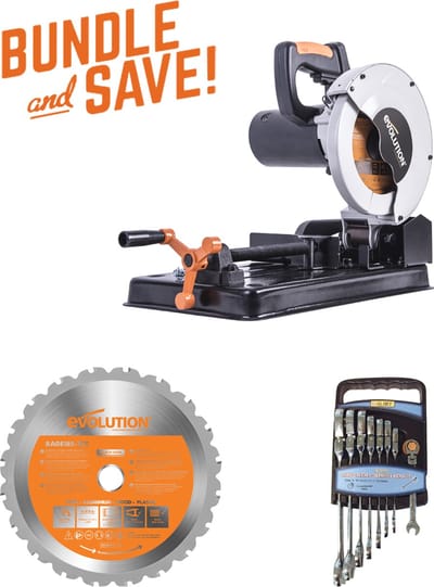 EVOLUTION - COMBOPACK RAGE 4 + 1 ZAAGBLAD MULTI + SET SLEUTELS - DIA 185 MM - 1250W - 12KG