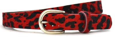 Damesriem panter - Mooie damesriem van koehuid met speelse panterprint - trendy damesriem - - One size