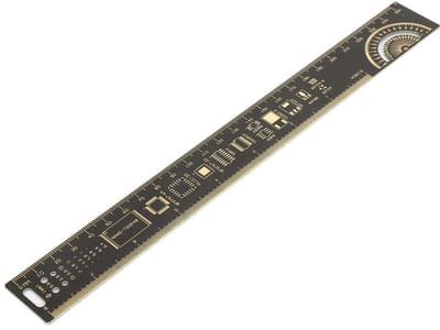 Dailygoods - Multifunctionele PCB-liniaal - Elektronische Ingenieursliniaal 10 inch - 25 cm - Met Relevante Ontwerpinformatie - Duurzaam en Praktisch...