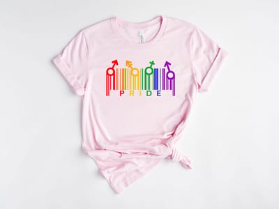 Lykke LGBTQ+ T-shirt | Gay Pride T-shirt | Lesbian | Rainbow Heart Gay Pride Quote |Equality Shirt | Pride Month | Unisex T-shirt | Rose| Maat XL