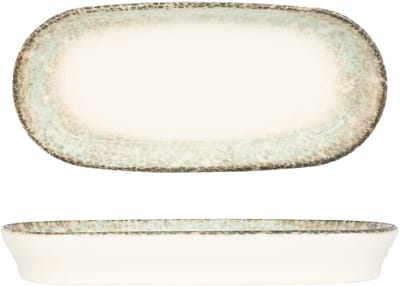 Kütahya Porselen Serveerschaal - Rust Green - Porselein - 16x8 cm (75cc) - set van 2