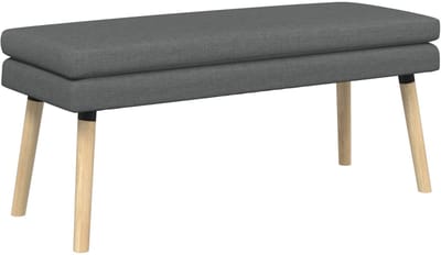 vidaXL - Dubbel-laags - bank - Donkergrijs - 110 - x - 40 - x - 47 - cm - Stof