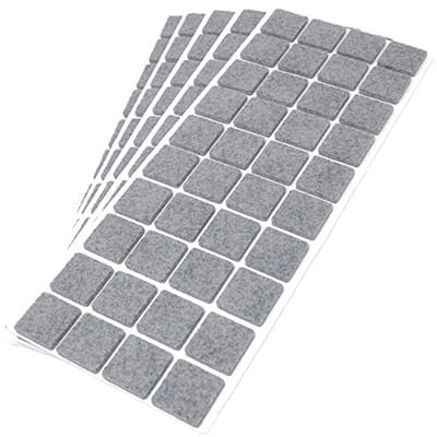 Zelfklevende Viltglijders 200 stuks - Bescherming voor Meubels en Vloeren - Vierkant, Grijs, 25x25 mm