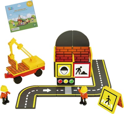 Gladi Tiles 53-Delige Magnetische Bouwplaats - Magnetic Tiles - Magnetisch Speelgoed