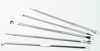 Set van 5 stuks Mee-eters verwijdereraars |Blackhead killer | Puistjes verwijderen|Comedonenlepels, Comedonendrukker set | Acne set | Eenvoudig onzuiverheden verwijderen
