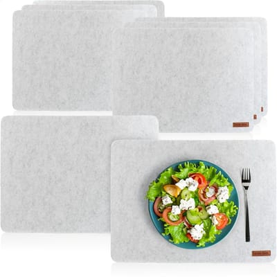 Placemat 8 stuks - wasbare vilt placemats - extra dik - hittebestendig en antislip - SnelShoppen