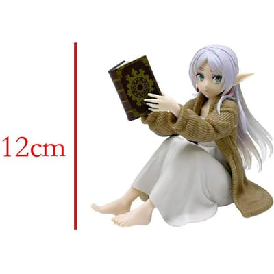 Frieren, au-delà de la fin du voyage Frieren Anime Figure Bureau Adorable pas en pyjama Frieren Figurine d'action Modèle Figurine Poupée Jouet brown