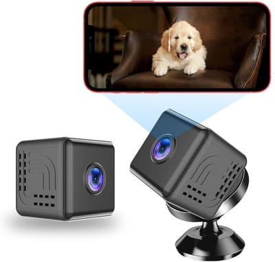Kleine Beveiligingscamera - Mini Camera - Binnenhuis Bewaking - Nachtzicht Bewegingsdetectie - Compact Formaat - Zwart