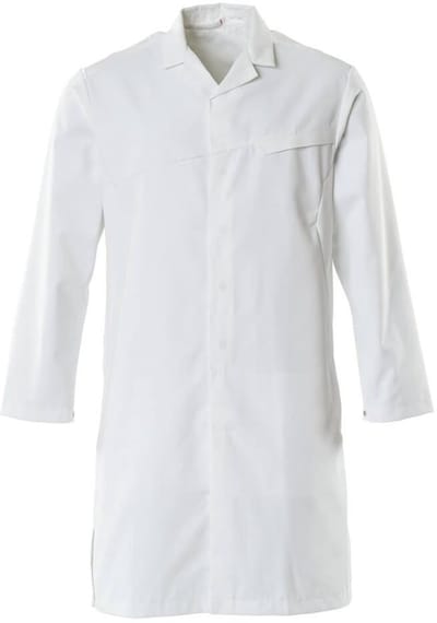 Mascot Food & Care Stofjas, lang 20354-442 - wit/helder groen - 2XL