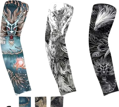 Nivard Tattoo Sleeve - Voor Volwassenen - Mouw - Tatoeage - Arm Warmer - Zonbescherming - UV Beschermend - 3 Stuks