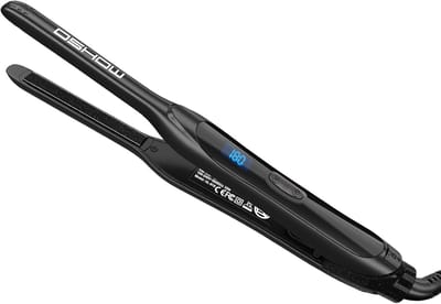 DSHOW Mini Stijltang Voor Kort Haar – Baard Stijltang – Titanium Platen – Stijltang Mini - Kleine Stijltang - Dunne Stijltang - Mini Krultang