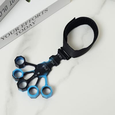 Handgreepversterker Fysieke hulpmiddelen Gitaarvingertrainer Training en oefeningen Gym 6e niveau weerstand Gripster Expander blauw