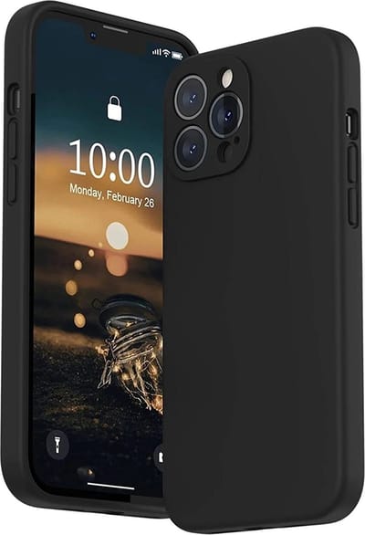 Siliconen Hoesje met Camera Bescherming Geschikt voor Appel iPhone 14 Pro - TPU Backcover Zwart