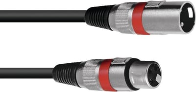 OMNITRONIC xlr kabel 5 meter 3pin bk/rd