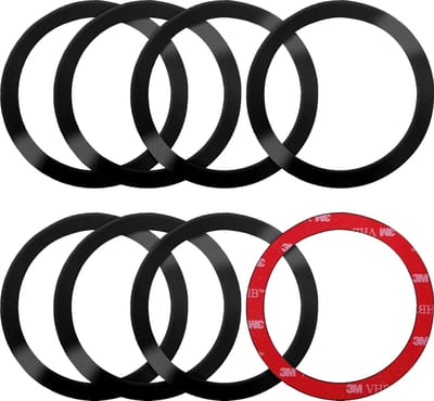 8x Magneet Sticker Telefoon - Geschikt voor MagSafe - Magneet Sticker - Metalen Plaatje Telefoon