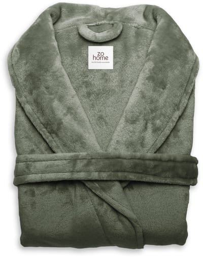 Zohome Badjas Cara - Kamerjas voor Dames en Heren - Maat S - Ochtendjas - Geschikt voor de Sauna - Groen