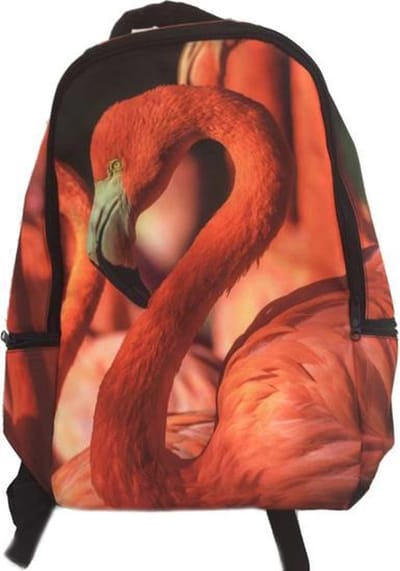 Pia Soft Toys - Flamingo rugzak 42 cm x 28 cm x 12 cm
