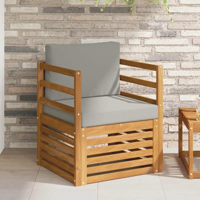 vidaXL - Buiten - bank - set - Massief - Acacia - Hout - en - Polyester