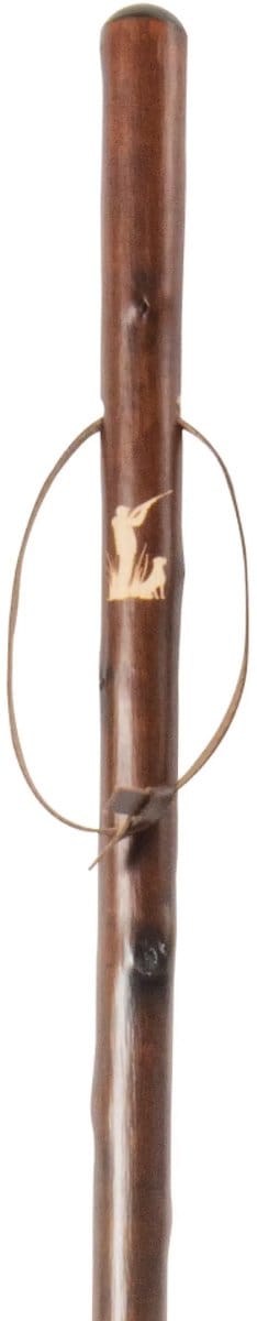 Gastrock Jachtstok - Jager met Jachthond - Bruin - Kastanjehout - Lengte 113 cm - Gewicht 430 gram - Wandelstokken - Jacht wandelstok - Voor heren en dames - Houten wandelstok - Jagers wandelstok - Wandelstok outdoor - Wandelstok hout