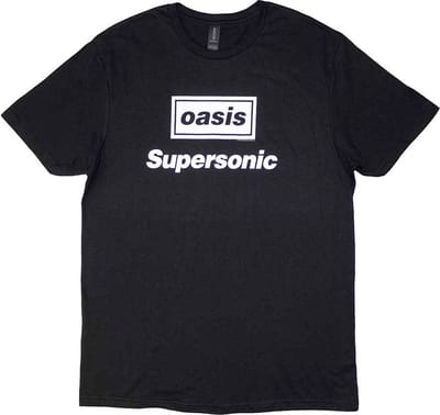 Oasis - Supersonic Title Heren T-shirt - S - Zwart
