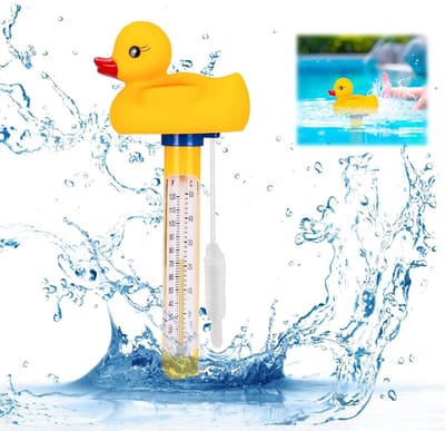 Drijvende zwembadthermometer, drijvende zwembadthermometer Watertemperatuurthermometer Zwembadthermometer met snoer, voor binnen- en buitenzwembaden, aquaria, visvijvers