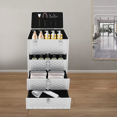 RFWR® Mobiele make-upkoffer met 3 laden - ideaal voor schoonheidsspecialisten en reizen