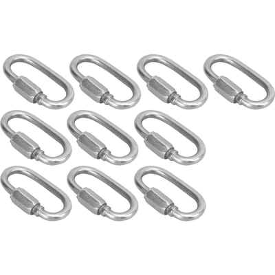 10 stuks M5 Snelkoppeling Roestvrij Staal Heavy Duty Ketting Verlengings Schroefslot D-vorm Vergrendelende Karabiner