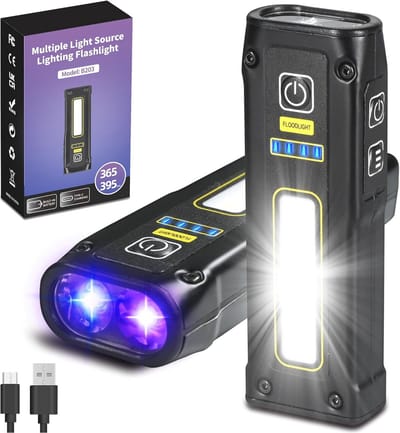 Oplaadbare UV-zaklamp met LED en Magnetisch Design - Hoog Lumen Schorpioen en Urine Detector